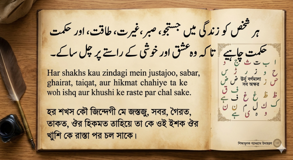 উর্দু প্যানাগ্রাম ‌১ - Urdu Pangram 1
